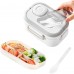 3-Layer Leak-Proof Bento Lunch Box for Adults & Kids, Portable Stackable Food Storage Container with Compartments, Spork & Sauce Cup – Microwave & Dishwasher Safe Model 9038 